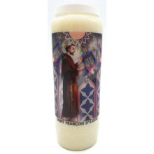 Bougie neuvaine - Saint François