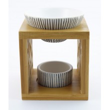 Lampe aromatique - bambou et céramique