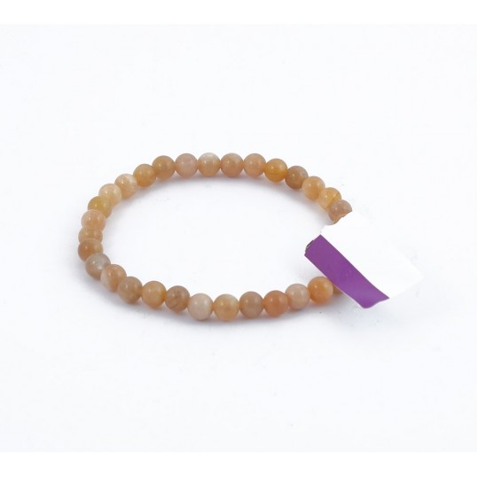 Bracelet perles 6mm - pierre de Soleil
