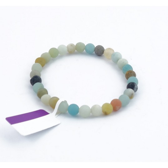 Bracelet perles 6mm - amazonite multi