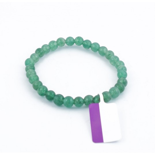 Bracelet perles 6mm - aventurine verte