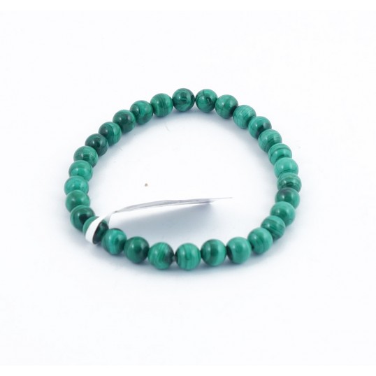 Bracelet perles 6mm - malachite (claire)