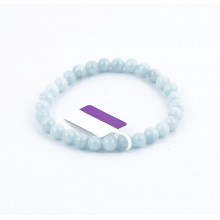 Bracelet perles 6mm - aigue marine