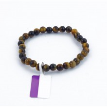 Bracelet perles 6mm - oeil de tigre