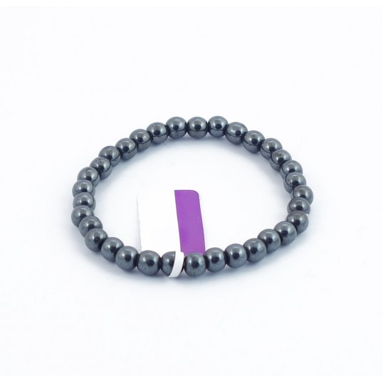 Bracelet perles 6mm - hématite