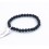 Bracelet perles 6mm - obsidienne noire