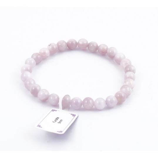 Bracelet perles 6mm - kunzite