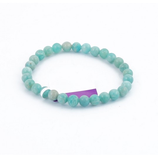 Bracelet perles 6mm - amazonite extra
