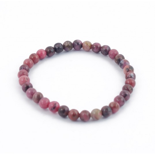 Bracelet perles 6mm - rhodonite
