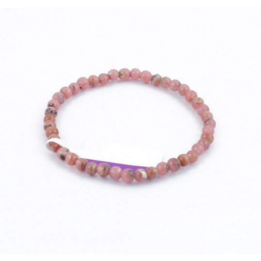 Bracelet perles 5mm - rhodochrosite