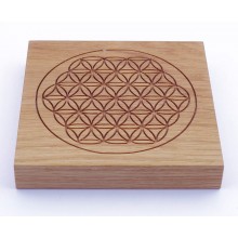 Artisanat chêne - fleur de vie 12cm