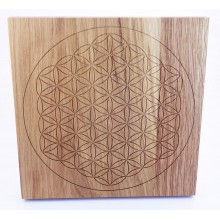 Artisanat chêne - fleur de vie 20cm
