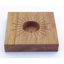Artisanat chêne - support bougie soleil