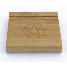 Artisanat chêne - support carte oracle "Pentacle"