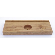 Artisanat chêne - support carte & bougie