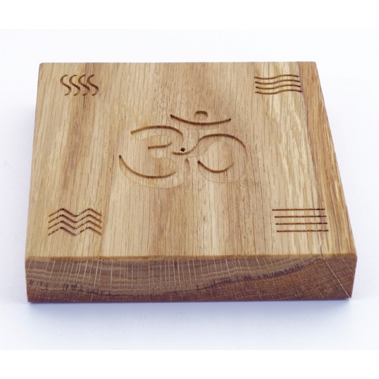 Artisanat chêne - support encens 4 éléments