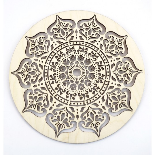 Mandala en bois - sagesse