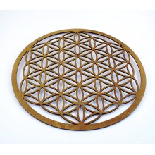 Fleur de vie - bois teinté - 28cm