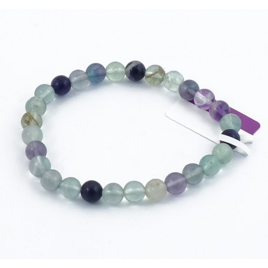 Bracelet perles 6mm - fluorite