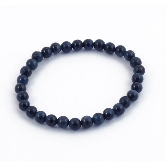 Bracelet perles 6mm - oeil de faucon