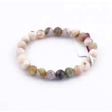 Bracelet perles 8mm - opale rose