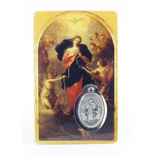 Carte médaille - Marie qui défait les Noeuds