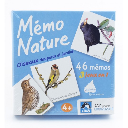 Jeux enfants - Mémo Nature Oiseaux des parcs et jardin