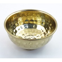 Bol pour encens - cuivre martellé (jaune)