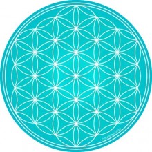 Disque harmonisant - Fleur de vie - turquoise
