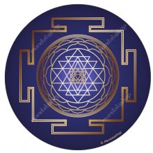 Disque harmonisant - Shri Yantra - bleu foncé