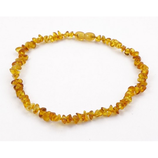 Collier ambre jaune - bébé