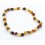 Collier ambre ovale multicolore - bébé
