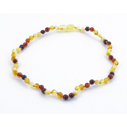 Collier ambre perles multicolore - bébé
