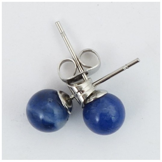 Boucles d'oreille - perles sodalite