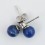 Boucles d'oreille - perles sodalite