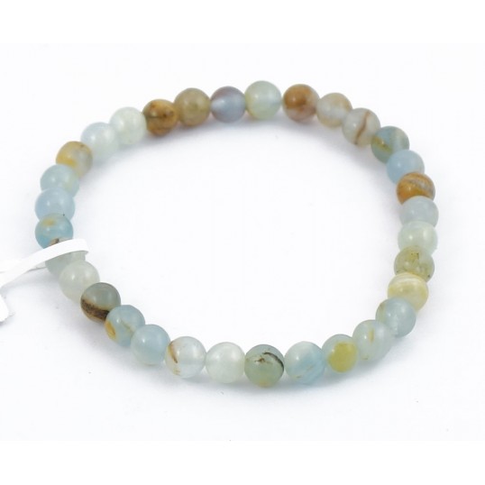 Bracelet perles 6mm - Calcite bleue