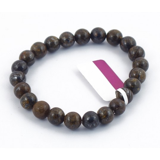 Bracelet perles 8mm - Bronzite