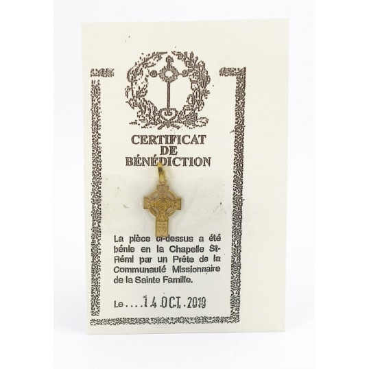 Pendentif - Croix celtique doré - petite