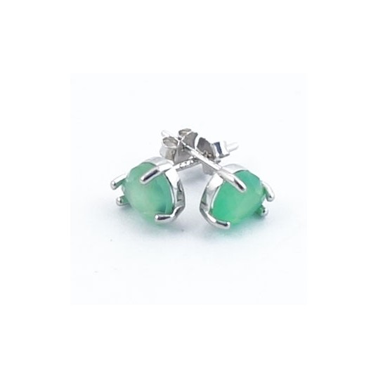 Boucles d'oreille - jade verte larmes