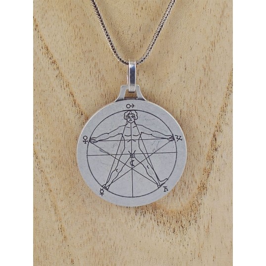 Pendentif Agrippa argenté
