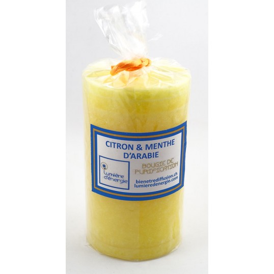 Bougie lumière d'énergie - Citron & Menthe d'Arabie