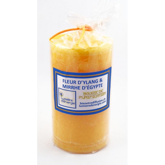 Bougie lumière d'énergie - Fleur d'Ylang et Myrrhe d'Egypte