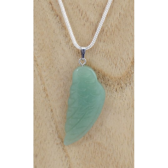 Pendentif - Aile d'ange Aventurine verte