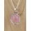 Pendentif - sphère ADN - quartz rose
