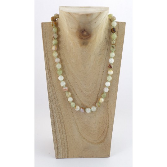 Collier perles - Aragonite verte