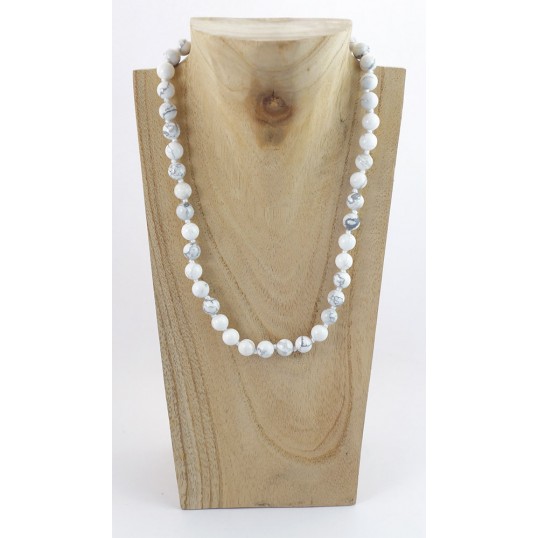 Collier perles - Howlite