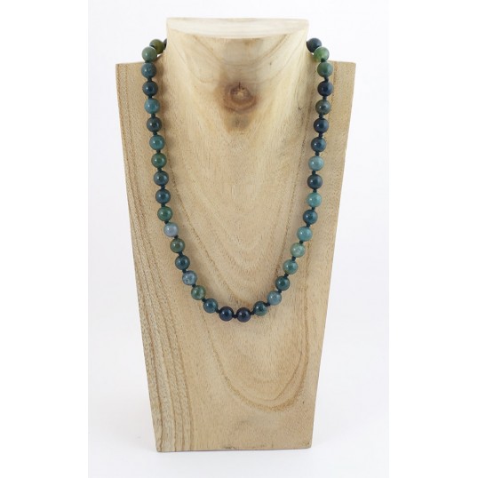 Collier perles - Agate mousse