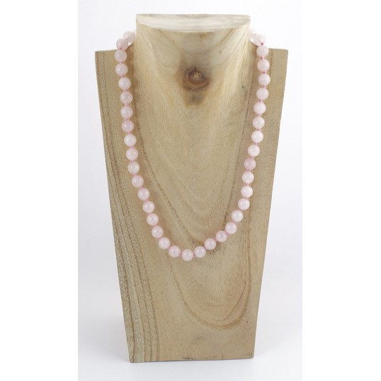 Collier perles - Quartz rose