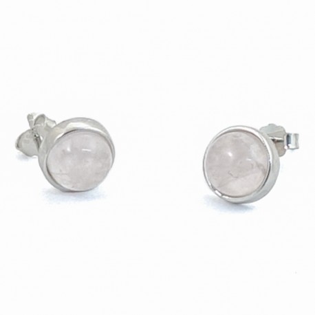 Boucles d'oreilles en Quartz Rose - Goutte d'eau- Boutique Namasté