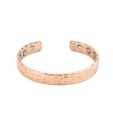 Bracelet - cuivre - martellé avec aimants